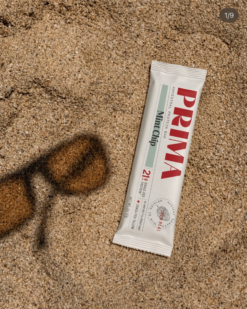 Prima Mint Chip bar on sand